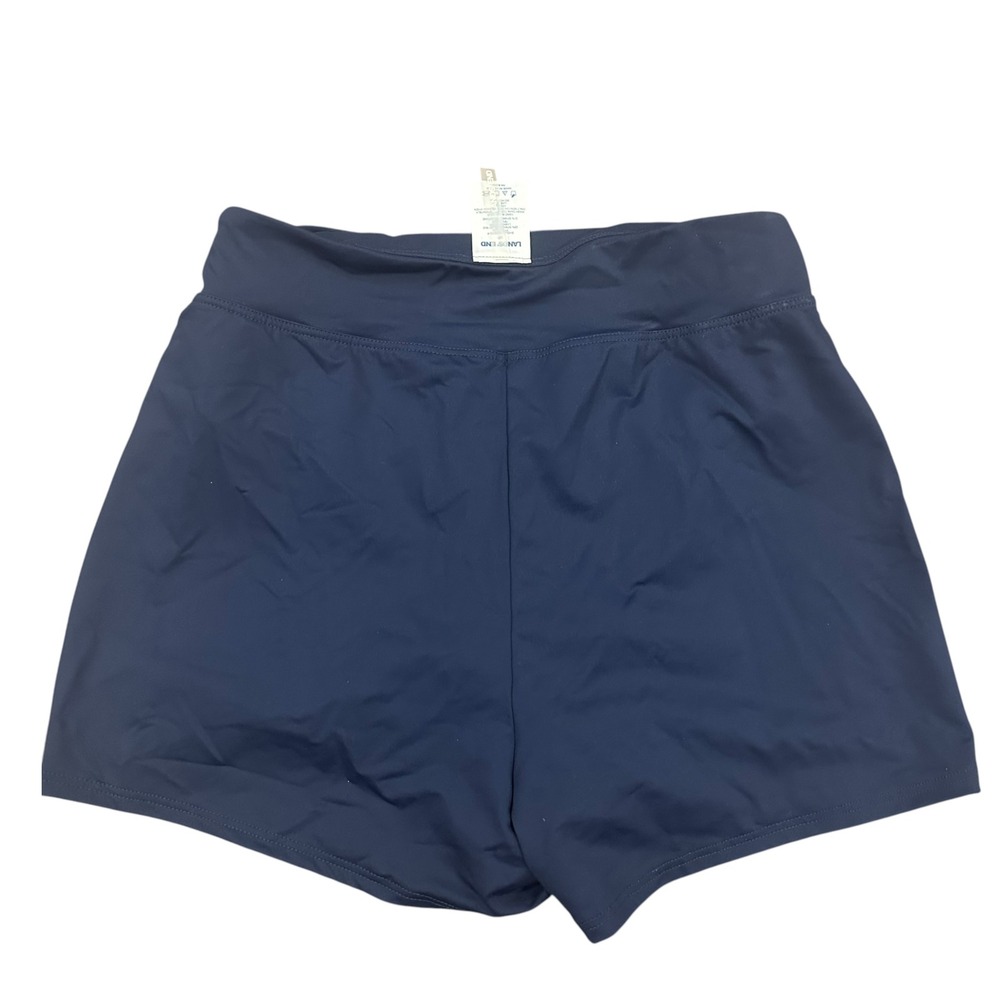 Lands End Navy Blue 3" Smoothing Swim Shorts Women 4P Petite 522787